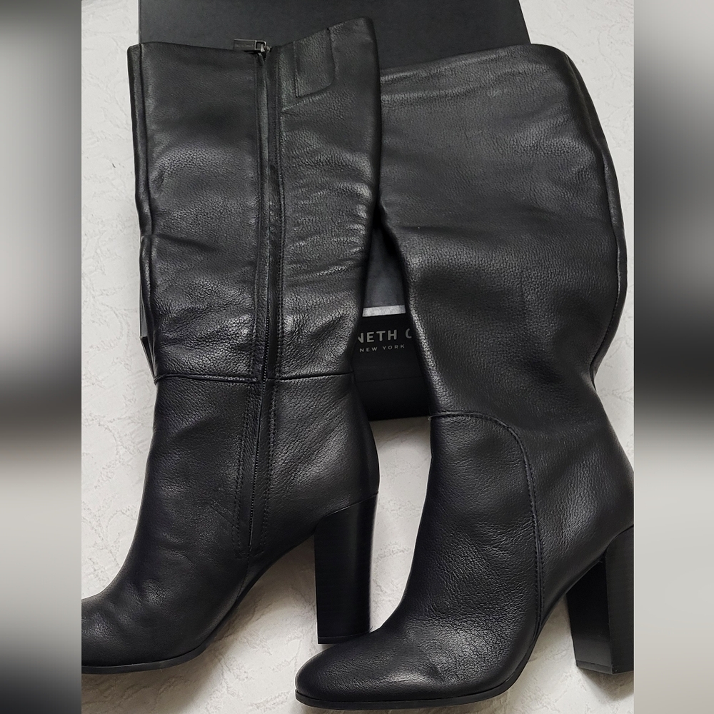 Kenneth Cole New YorkWomen's Justin Block-Heel Tall Knee High Boots - Picture 5 of 14